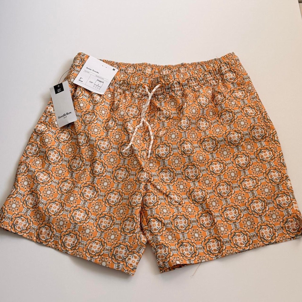 Goodfellow & Co 7" Printed Swim Trunks – Men's Size M (NWT)
